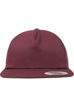 Unstructured 5-panel snapback chestnut brown