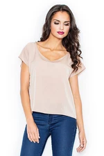 Asymmetrical blouse Figl beige