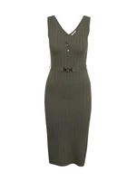 Orsay Khaki dámské svetrové šaty - Dámské