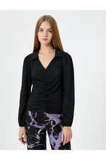 Koton Blouse Draped Detailed Shirt