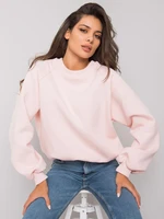 RUE PARIS Light pink plain sweatshirt