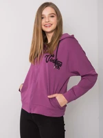 Purple Zippered Hoodie by Diane