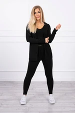 3-piece sweater set in black