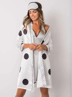 White night set with polka dots