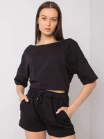 Women's set of black cotton