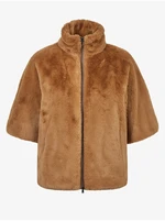 Brown Women's Faux Fur Jacket Geox Kaula - Women