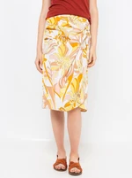 Yellow-cream patterned skirt CAMAIEU - Ladies