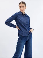 Orsay Dark blue denim shirt - Women