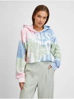 Green Blue Ladies Batik Cropped Hoodie Guess - Women