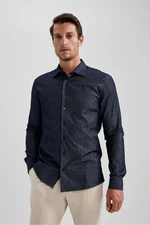 DEFACTO Slim Fit Jean Look Long Sleeve Shirt