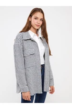 LC Waikiki Patterned Oversize Women's Lumberjack Shirt Jacket