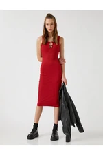 Koton U-Neck Midi Dress