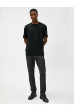 Koton Basic Pleated Trousers with Button Detailed Pockets.