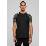 Raglan contrasting t-shirt blk/dark rhinestone