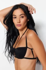 Trendyol Black Polyamide Uncapless Bra with Tie Details