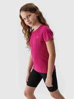 Girls' Plain T-Shirt 4F - Pink