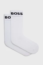 Ponožky BOSS (2-pack) pánské, bílá barva, 50469747