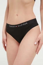 Tanga Tommy Hilfiger černá barva, UW0UW04146