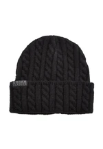 Cap with cable knitted black