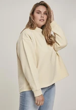 Women's Oversized High Neck Crew Sand