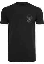 Black T-shirt Skull One Line