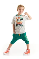 Denokids It's Game Time Alligator Boys T-shirt Capri Shorts Set