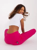 Fuchsia Basic Sweatpants with Pockets