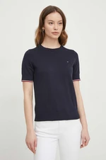 Bavlnený sveter Tommy Hilfiger tmavomodrá farba, WW0WW38724