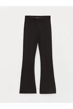 LC Waikiki Women's Straight Flared Leg With Elastic Waist Trousers