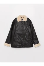 LC Waikiki Leather Look Girls' Coat