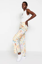 Trendyol Multicolored Wavy Pattern High Waist 90's Wide Leg Jeans