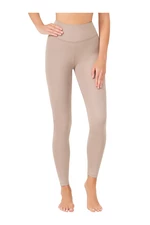 LOS OJOS Women's Beige High Waist Contouring Sports Leggings