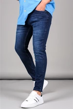 Madmext Modré Slim Fit Pánské Džíny 6339