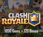 Clash Royale - 1200 Gems + 120 Bonus Reidos Voucher