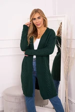 Sweater Cardigan braid braid dark green