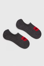 Ponožky HUGO 2-pak pánske, šedá farba, 50468117