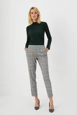 Pantaloni a sigaretta da donna Moodo Checkered