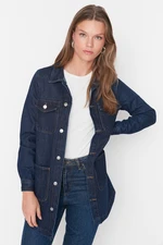 Trendyol Indigo Double Pocket 100% Cotton Denim Jacket