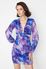 Trendyol Limited Edition Purple Cut Out Detailed Dress