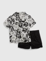 Black boys' floral outfit set GAP