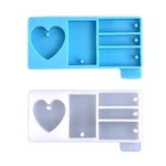 Heart Silicone Mold Pendant Charms Resin Mold Keychain Silicone Mold Crystal Epoxy Mold DIY Jewelry Casting Mould