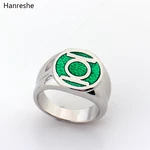 Dc Comics Super Hero Ring Green Lantern Rings For Movie Trendy Jewelry Men And Women Wholesale Enamel Power Ring Men Gift