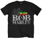 Bob Marley T-shirt Distressed Logo Unisex Black L