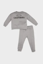 DEFACTO Baby Boy Summer Printed Seasonal Cotton Sweatshirt Tracksuit Bottom Top Set