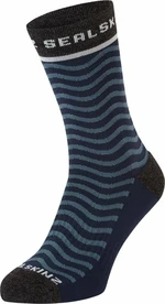 Sealskinz Rudham Mid Length Meteorological Active Sock Navy/Cream L/XL Kerékpáros zoknik