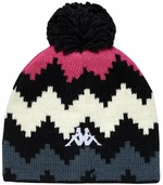 Kappa 6Cento Pomok G Beanie Black/Fuchsia Purple/White/Grey Asphalt Graphic 05 Téli sapka