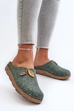 Inblu Women's Felt Slippers Green