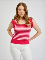 Orsay White Pink Women's Striped T-Shirt - Women