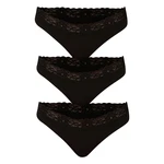 3PACK Women's Brazilian Panties Styx Black