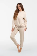 Panama set women's long sleeves, long pants - beige